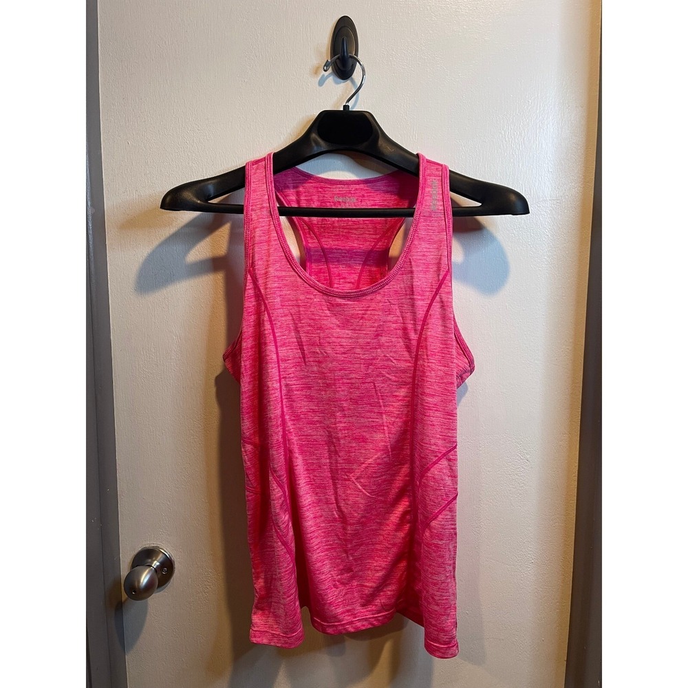 Reebok Womens XL Pink Space Dye Racerback Activewear Training Tank Top